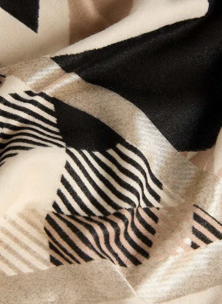 Mixed Stripe Motif Scarf