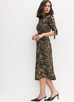 Zebra Print Shirt Dress