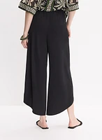 Wide-Leg Crinkle Pants