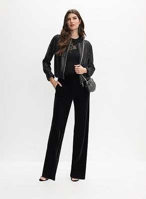 Sequin Jacket & Velvet Pants