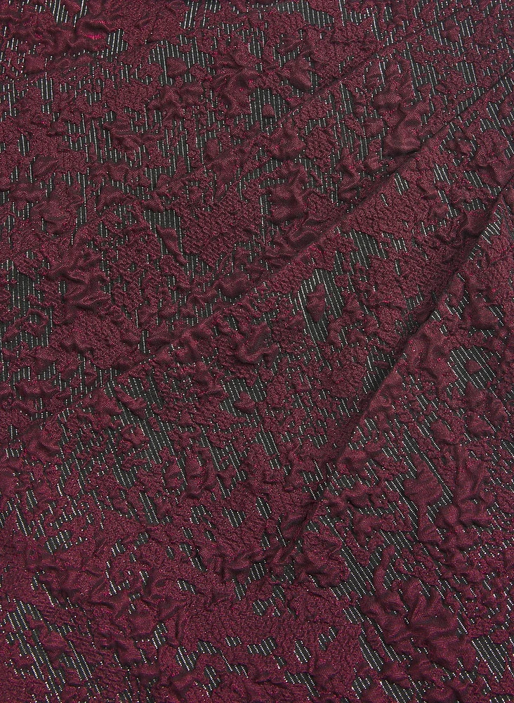 Robe métallique en jacquard