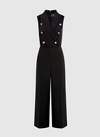 Double-Breasted Wide Leg Jumpsuit