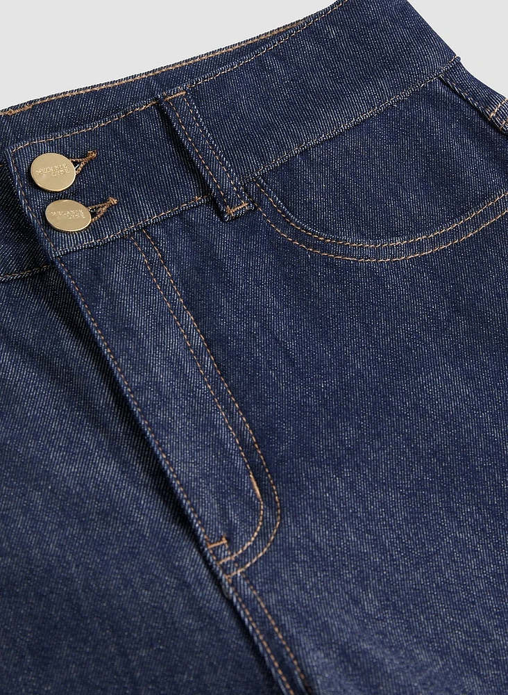 Pantalon en denim à jambe large