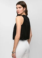 Sleeveless Eyelet Blouse