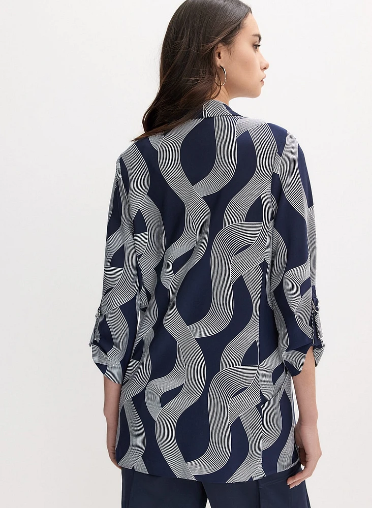 Joseph Ribkoff - Abstract Longline Blazer