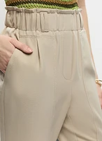 Ruffle Waist Pull-On Pants