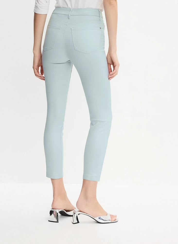 Slim-Leg Denim Capris