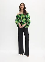 Joseph Ribkoff - Leaf Print Top