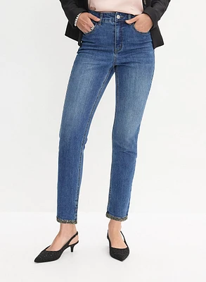 Embellished Hem Detail Jeans