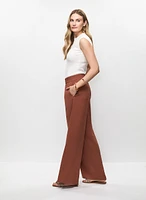 Pantalon jambe large à enfiler