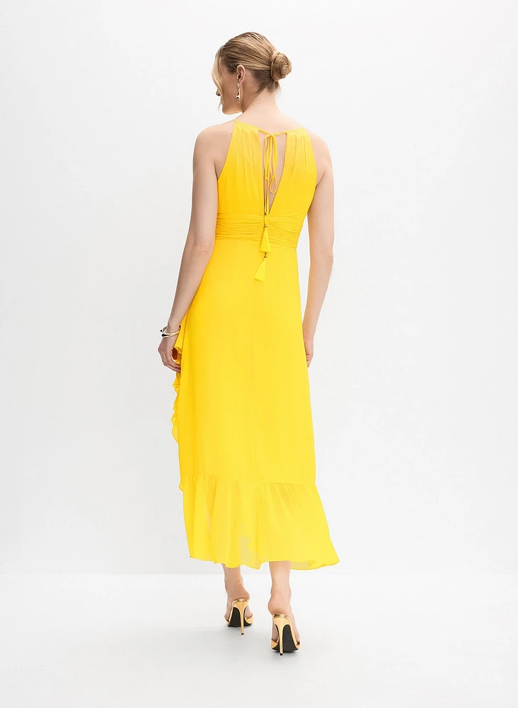 Halter Neck Chiffon Dress
