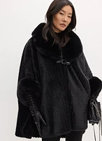 Faux Fur Poncho