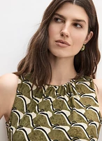 Abstract Geometric Print Top