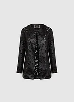 Joseph Ribkoff - Floral Vegan Leather Jacket