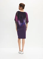 Joseph Ribkoff - Asymmetric Hem Poncho Effect Dress