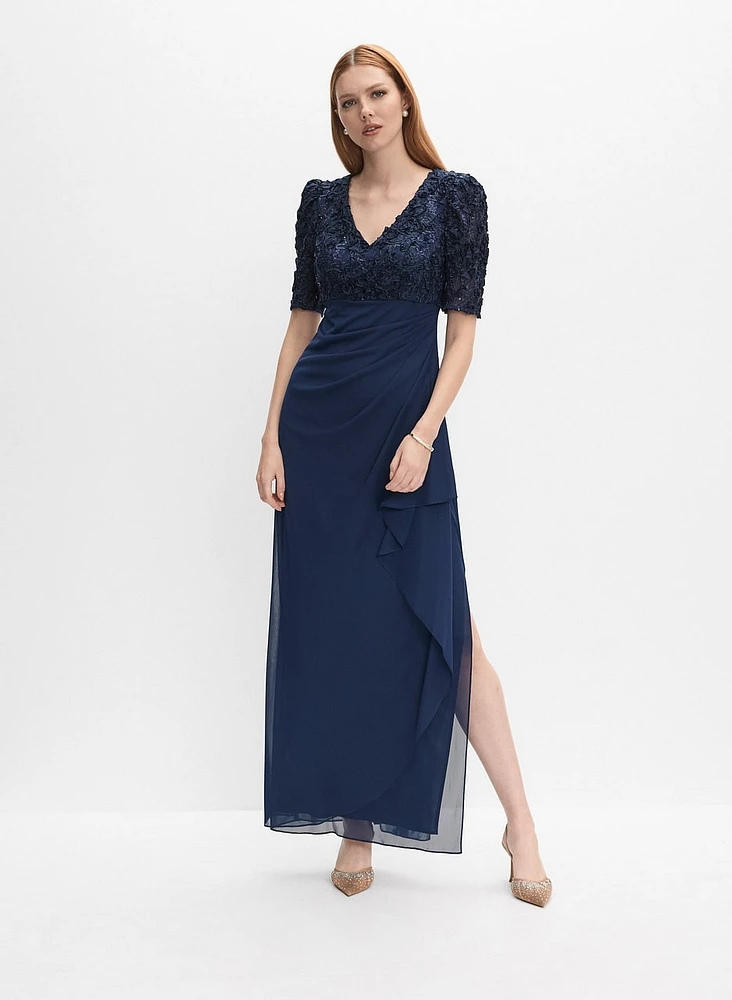 Embellished Soutache Embroidered Dress