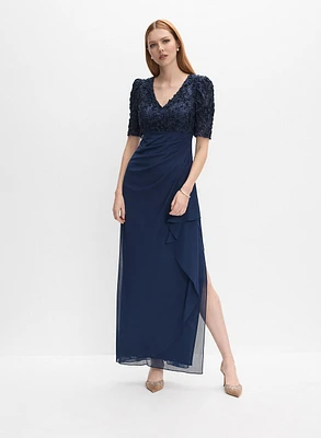 Embellished Soutache Embroidered Dress