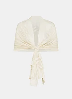 Sheer Leaf Motif Wrap