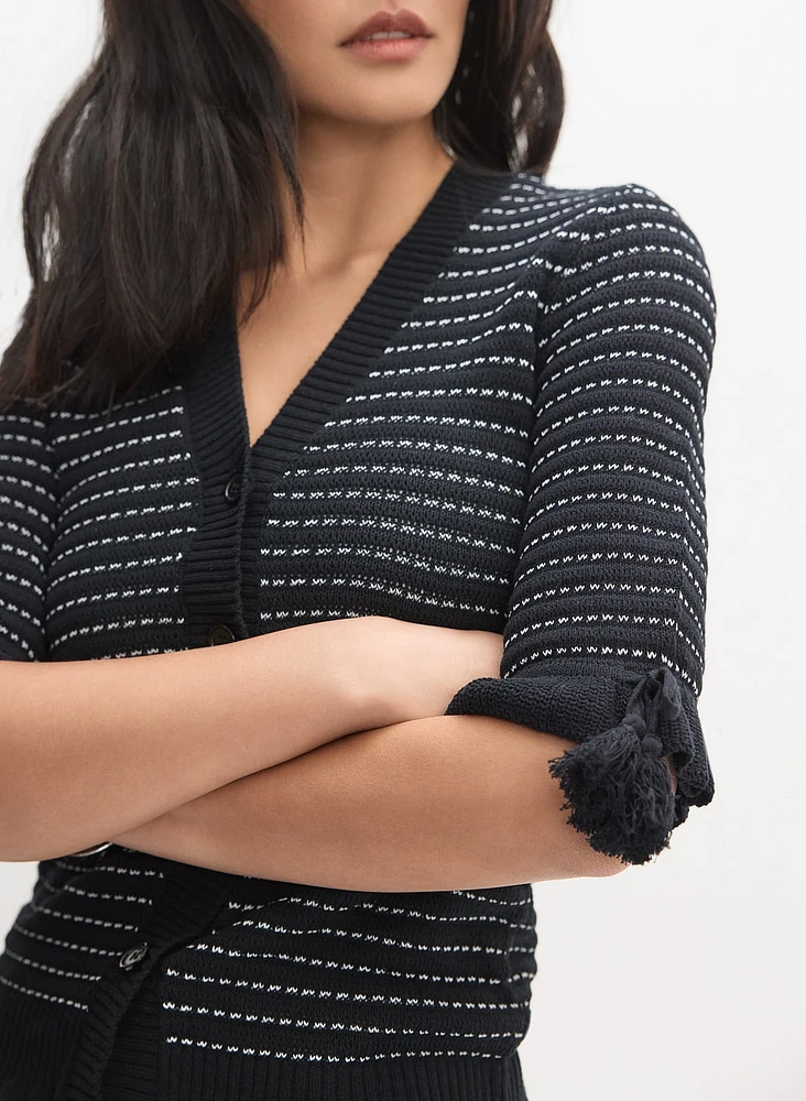 Striped Knit Cardigan