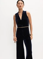 Long Velvet Jumpsuit