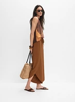 Pantalon large effet tulipe