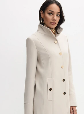 Button Tricotine Coat