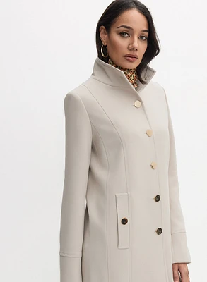 Button Tricotine Coat