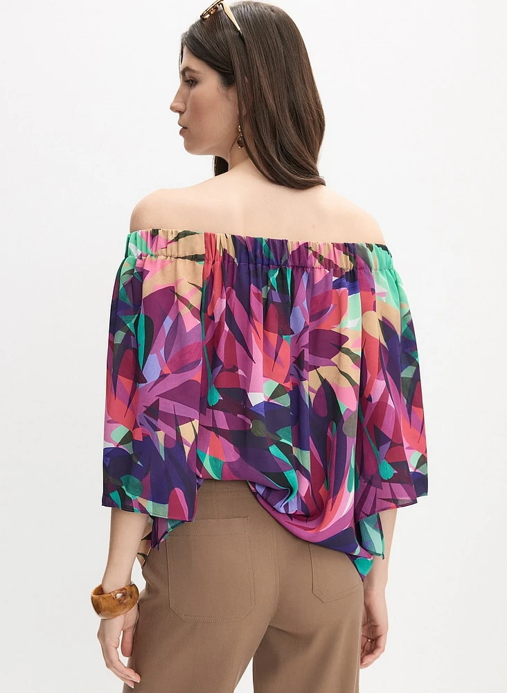 Joseph Ribkoff - Tropical Off-Shoulder Blouse