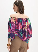 Joseph Ribkoff - Tropical Off-Shoulder Blouse