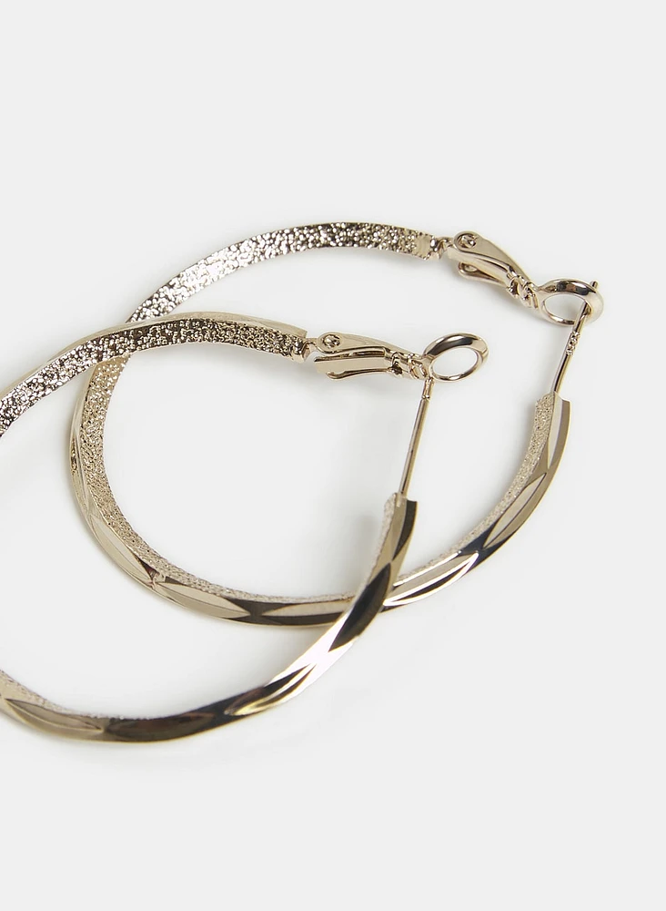Boucles d'oreilles en anneaux lisses