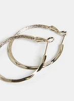 Boucles d'oreilles en anneaux lisses