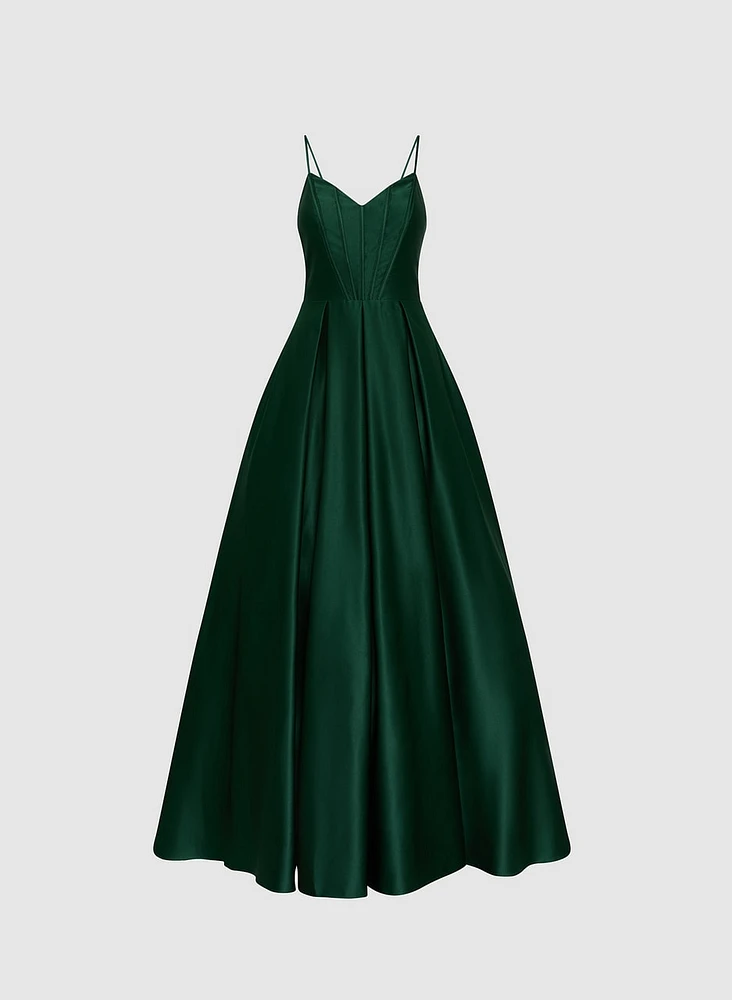 Satin Ballgown Dress