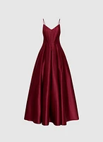 Satin Ballgown Dress