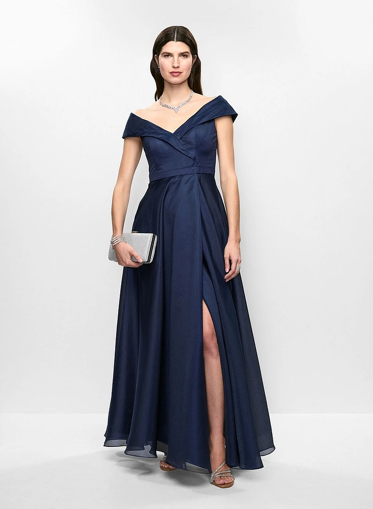 Front Slit Evening Dress