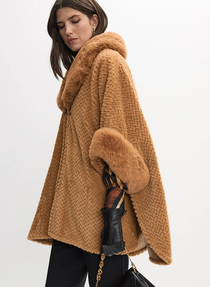 Faux Fur Poncho