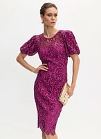 Lace Puff Sleeve Dress