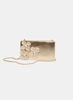 Floral Embellished Box Clutch