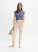 Stretch-Cotton Cargo Capris