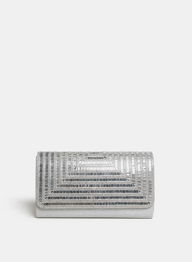 Crystal Baguette Embellished Handbag