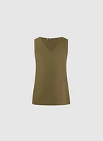 Blouse sans manches en crêpe