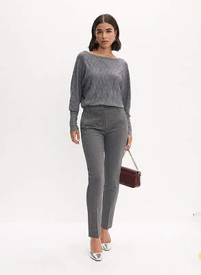 Pull à tricot géométrique et pantalon Giselle