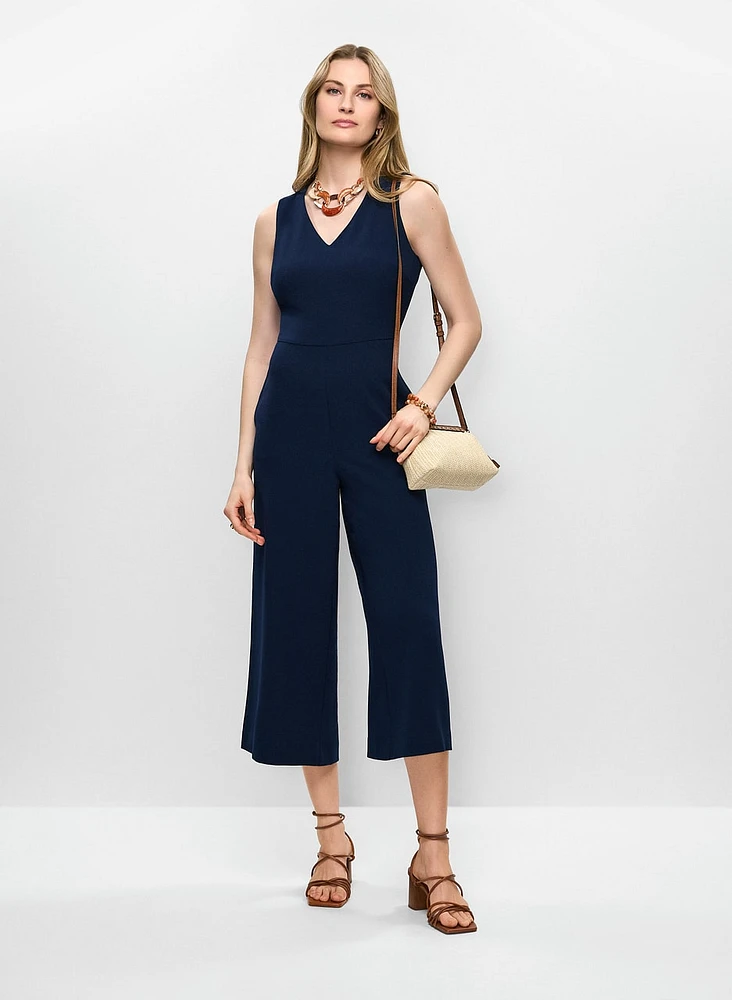 Crepe V-Neck Jumpsuit