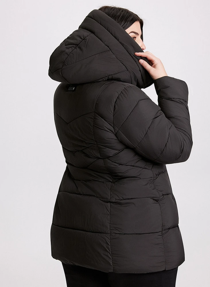 Manteau bouffant en matières recyclées