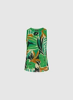 Blouse à motif feuilles