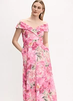 BA Nites - Floral Off-The-Shoulder Dress