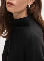 Joseph Ribkoff - Faux-Leather Trim Sweater