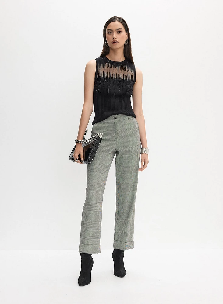 Sheer Detail Tank Top & Giselle Cut Pants