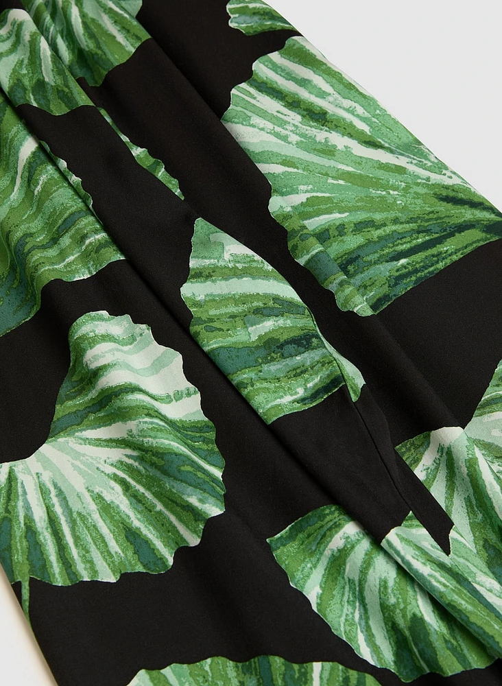 Combinaison-bustier à motif tropical