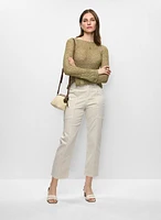 Capri à jambe étroite avec poches obliques