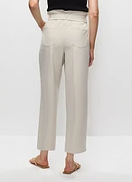 High-Rise Belted Pants